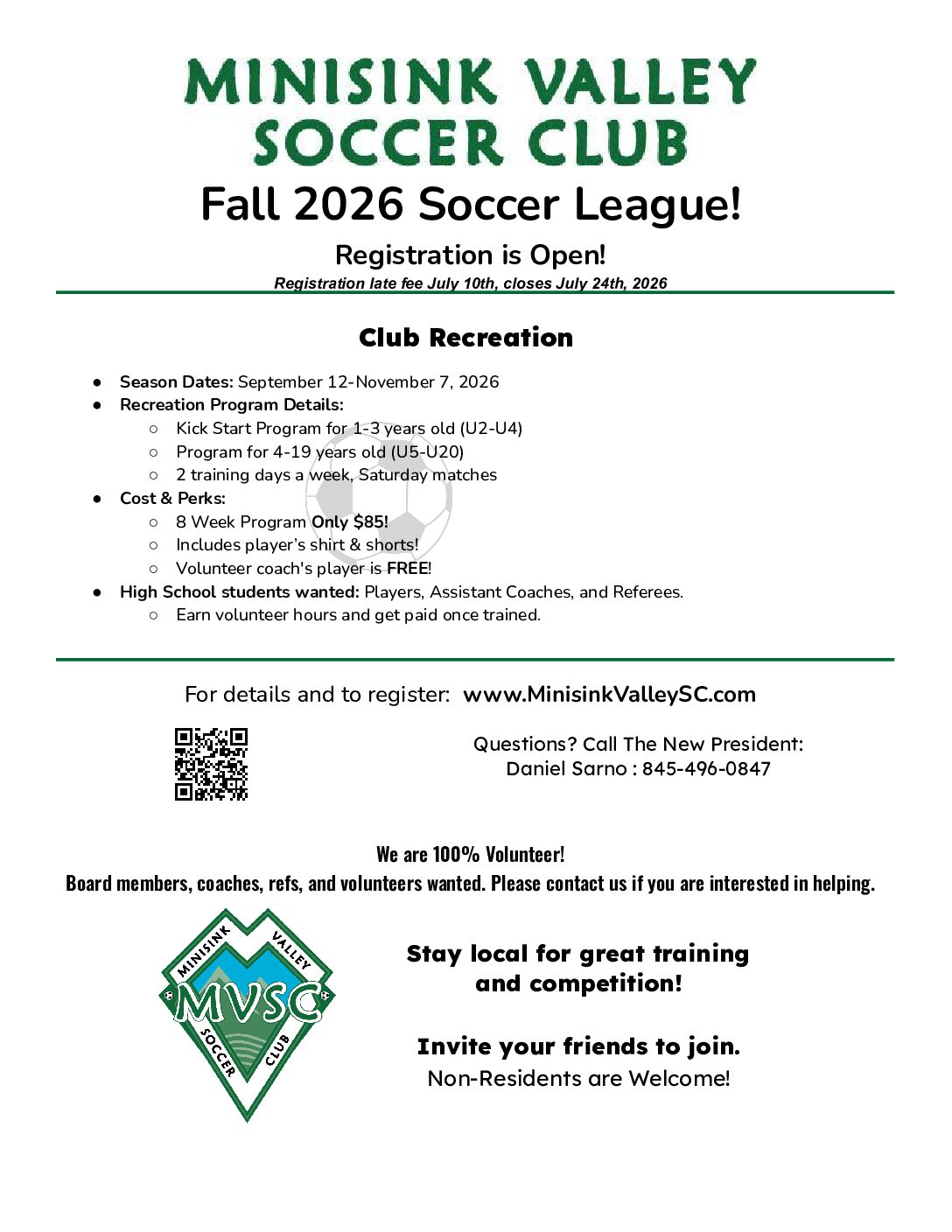 Fall 2026 Recreation Registration Open